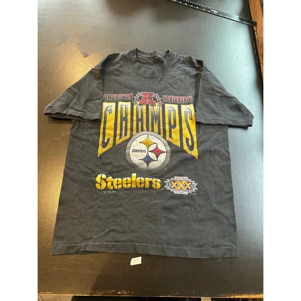 Vintage 1998 steelers afc champions graphic tshirt